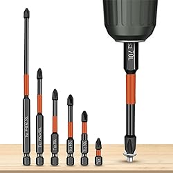 6 Pieces Industrial Magnetic Phillips #2 Impact