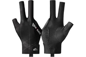 WNDDLE Billiard Pool Gloves for Right Hand, 3 Finger Billiards Gloves Pool Cue Gloves, Quick-Dry Breathable Billiard Pool Glove, Snooker Cue Sport Glove Popular Sizes for Men & Women, Right Hand