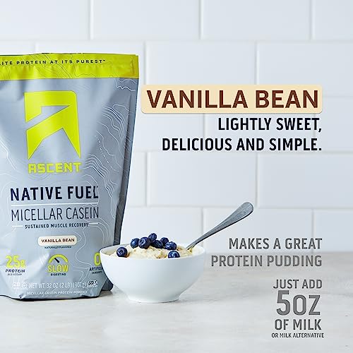 Ascent Casein Protein Powder 25g Micellar Casein Powder with Zero
