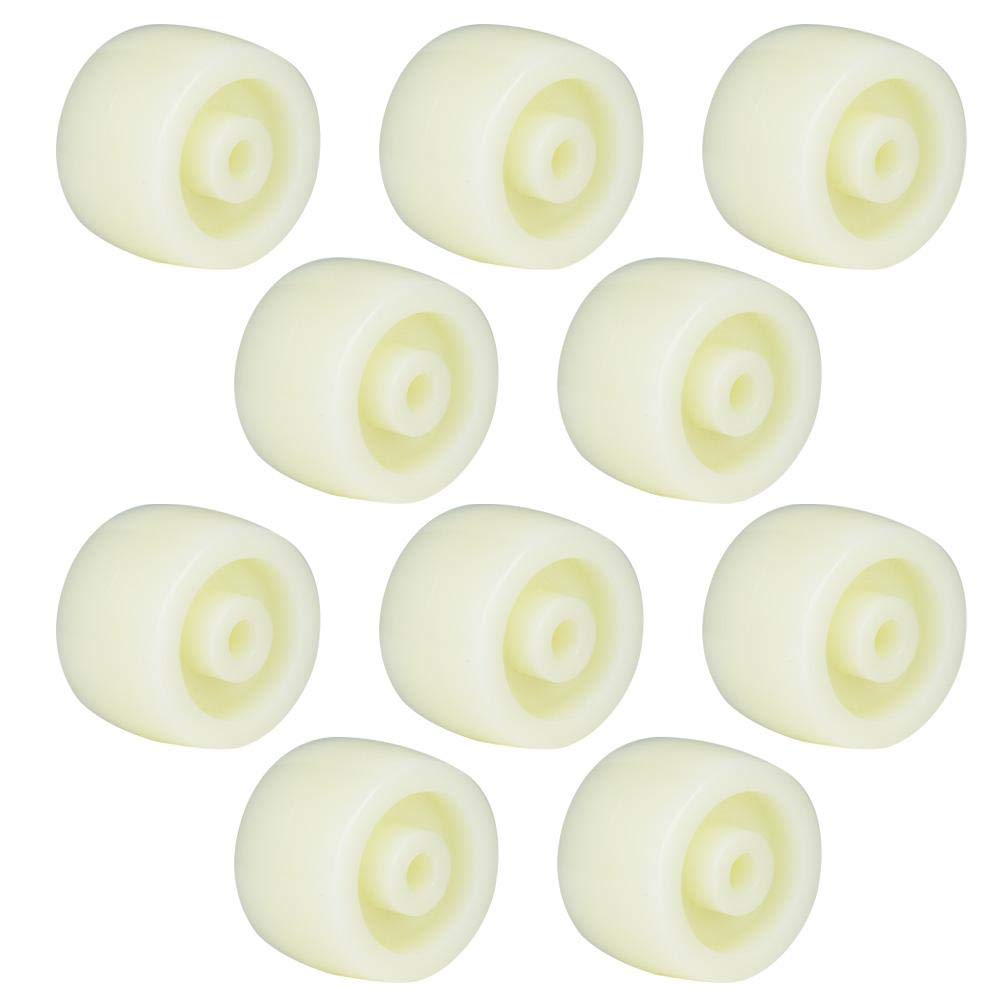 Nylon Caster Roller, 10pcs 1.5 Inches Nylon Wheel 40KG Maximum Load Nylon Round Pulley Caster Roller Anti-Skid Designed High Safety More Stable