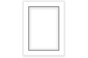 POSTER PALOOZA 11x14 Mat for 8x10 Photo - Precut White on Black Double Mat Picture Matboard for Frames Measuring 11 x 14 Inches - Bevel Cut Matte to Display Art Measuring 8 x 10 Inches - Acid Free ONE MAT
