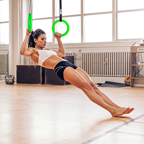 Fuel Pureformance Gymnastic Rings with Straps - Heavy Duty for Cross Training, Gymnastics, Strength & Fitness Training - Thumbnail 6
