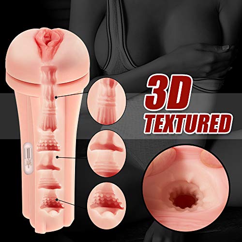 Masturbator Cup Realistische Muschi Automatische Masturbatoren Sexspielzeug für Männer mit 10 Vibrationsmodi Real Vagina 3D Strucktur Elektrische Masturbieren Mann Erotik Fondlove