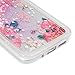 LG G5 Case, Liquid Glitter Case Bling Sparkle Shiny Flowing Moving Pink Love Hearts Cover Clear Ultra Slim Protective TPU Bumper with Stylus Pen Plug Dust for Girl ZSTVIVA - Red Rose Flowers