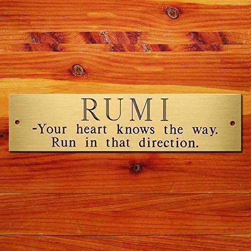 Engraved Solid Brass Name Plate 8"x2" Handmade