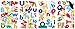 Wall Sticker Whimsical Alphabet Decorative Peel & Stick Wall Art Sticker Decals