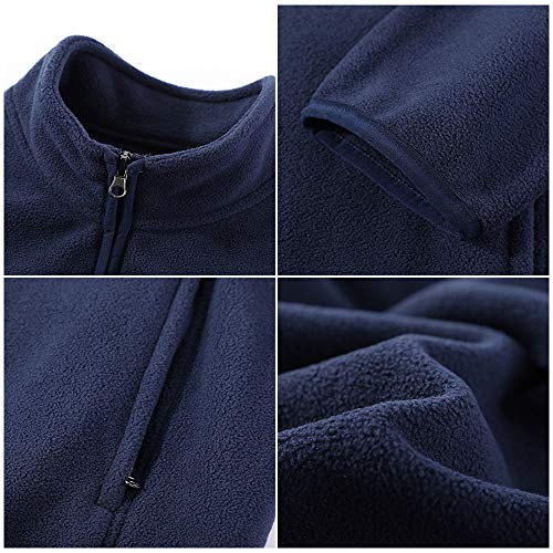 Pioneer Camp Men's Classic Full-Zip Polar Fleece Jacket (Dark Blue, XL)