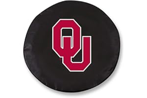 HBS Holland Bar Stool 33" x 12.5" Oklahoma University Tire Cover - Black