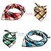 JIIANERY Pet Heroic 2Pcs-4Styles Pet Dog Cat Bandana Square Bibs Scarf Pet Dog Cat Kerchief Neckerchief Set Accessories Suitable for Medium&Large Pet Dog Cat