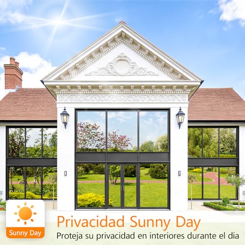 Weeoley Vinyl for Mirror-Effect Glass Adhesive Vinyl Unidirectional Reflective Glass 44.5 × 200 cm, Anti UV Anti Heat Privacy Protector Protects the Sun for Home Shop Office | Adhesivo Cristal Unidireccional Reflectante Anti UV Protector de Privacidad Protege del Sol para Hogar Tienda Oficina