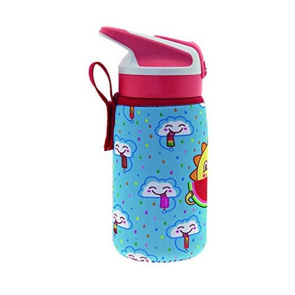 Laken Unisex Youth Tritan Junior with Summer Cap 0.45 L and Neoprene Cover Freskito Tritan Bottle Light Blue 0.45