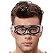 EverSport Protective Sports Goggles Safety Basketball Glasses for Adults with Adjustable Strap for Basketball Football Volleyball Hockey Rugby1601 (Black)