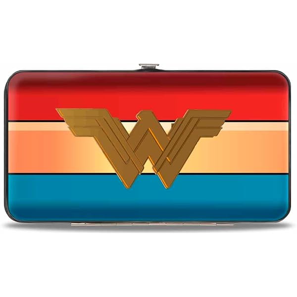 Buckle-Down Wonder Woman Vegan Leather Wallet For Men - Bi-Fold With Card Slots & ID Window