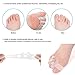 Ameauty Gel Toe Separators, 1 Massage Ball + 2 PACK Rubber Toe Stretchers for Men and Women Foot Pain Relief Bunions, Hammertoe