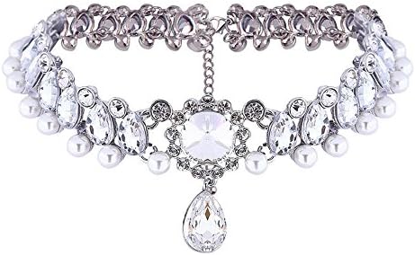 24 Coloration Boho Silver Collar Choker Drop Crystal Beads Necklace Pendant Charm Vintage Statement Beads Neck Jewelry