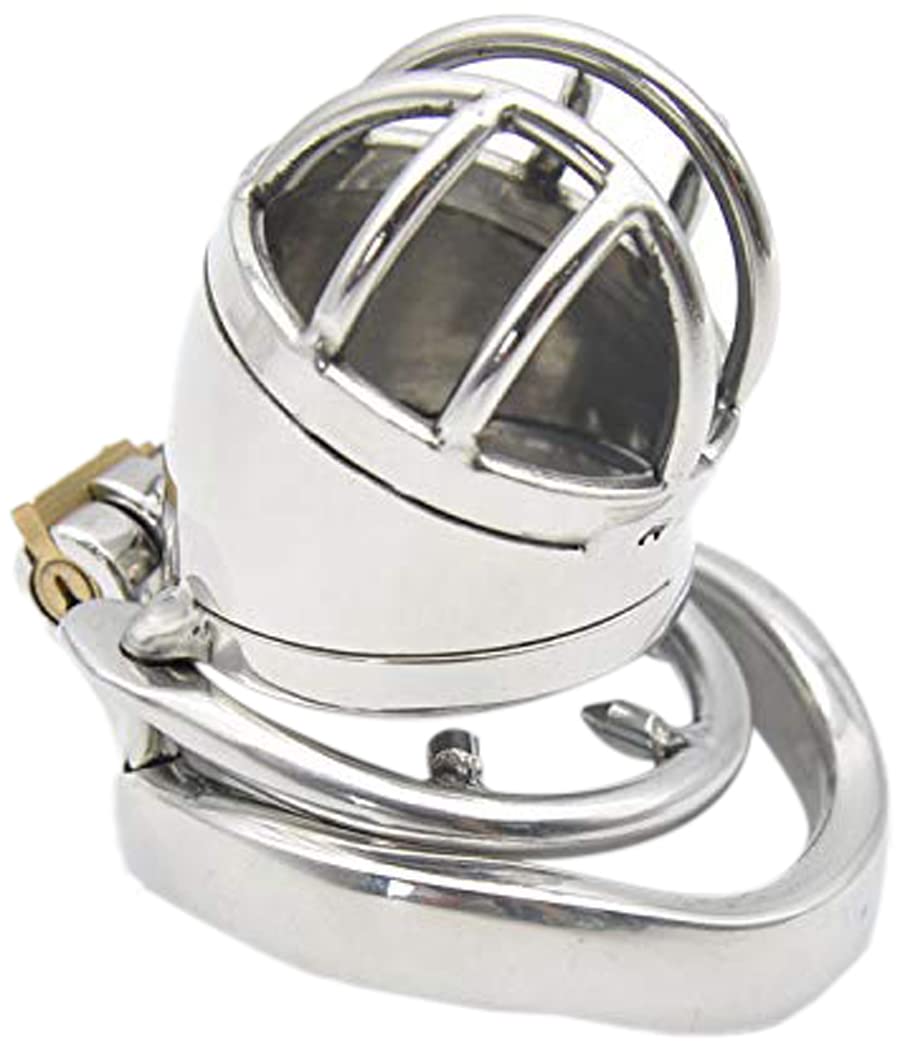 Bondage Masters Male Chastity Device, Removable Pain Ring, Short Cage with Air-Flow Tip