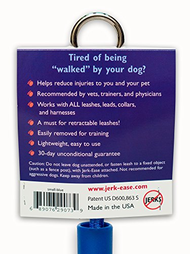 Jerk-Ease Bungee Dog Leash Attachment - Small Blue