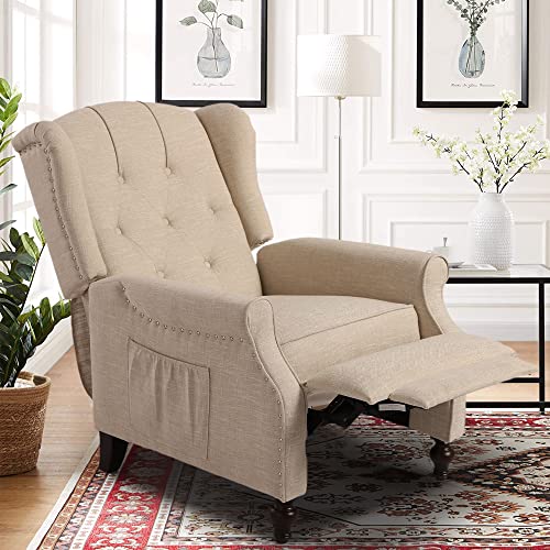Consofa Wingback Recliner Chair with Massage and Heat Tufted Fabric