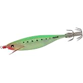Yo-Zuri A1681-LM Squid Jig Ultra Bait Aurora, Color, Luminous Green, 80mm 3-1/8"