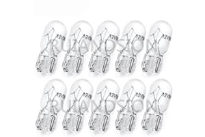 Ruiandsion T10 W5W 194 Halogen Bulbs 168 2825 Warm White 12V Interior Dome Map Dashboard Lights, Non-Polarity (Pack of 10)