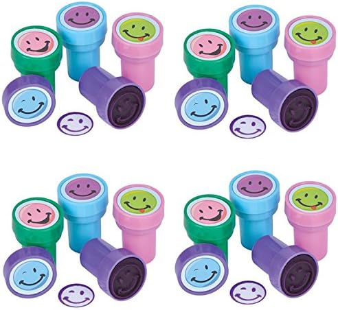 TwiceBooked Smiley Stamper Assortment - Two Boxes of 24 Each - 48 Self-Inking Stampers