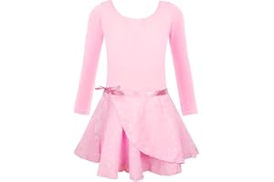 EQSJIU Ballet Leotards for Girls Dance Dress Outfit Kid Gymnastics Leotard and Skirt for Little Kid/Big Kid 2-10 Years