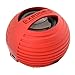 XBOOM Mini Portable Capsule Speaker with Rechargeable Battery and Enhanced Bass+ Resonator - Red