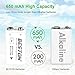 BESTON 9V Rechargeable Batteries, 650mAh Li-ion Rechargeable 9 Volt Battery with Micro USB Charging Port (2 Pack)