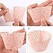 BAKHUK 100pcs Lace Cupcake Wrapper, Laser Baking Cup Liners Holders Muffin Case Trays for Wedding Anniversary Baby Shower Birthday Party Decoration (White and Pink)