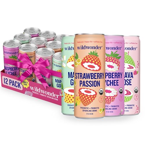 wildwonder Sparkling Probiotic Drink 12pk, For Gut