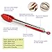 Set of 2 Kitchen Tongs 9-Inch & 12-Inch, Premium Stainless Steel BPA Free Silicone Non-Stick Grilling Barbeque Cooking Locking Food Tongs, Red