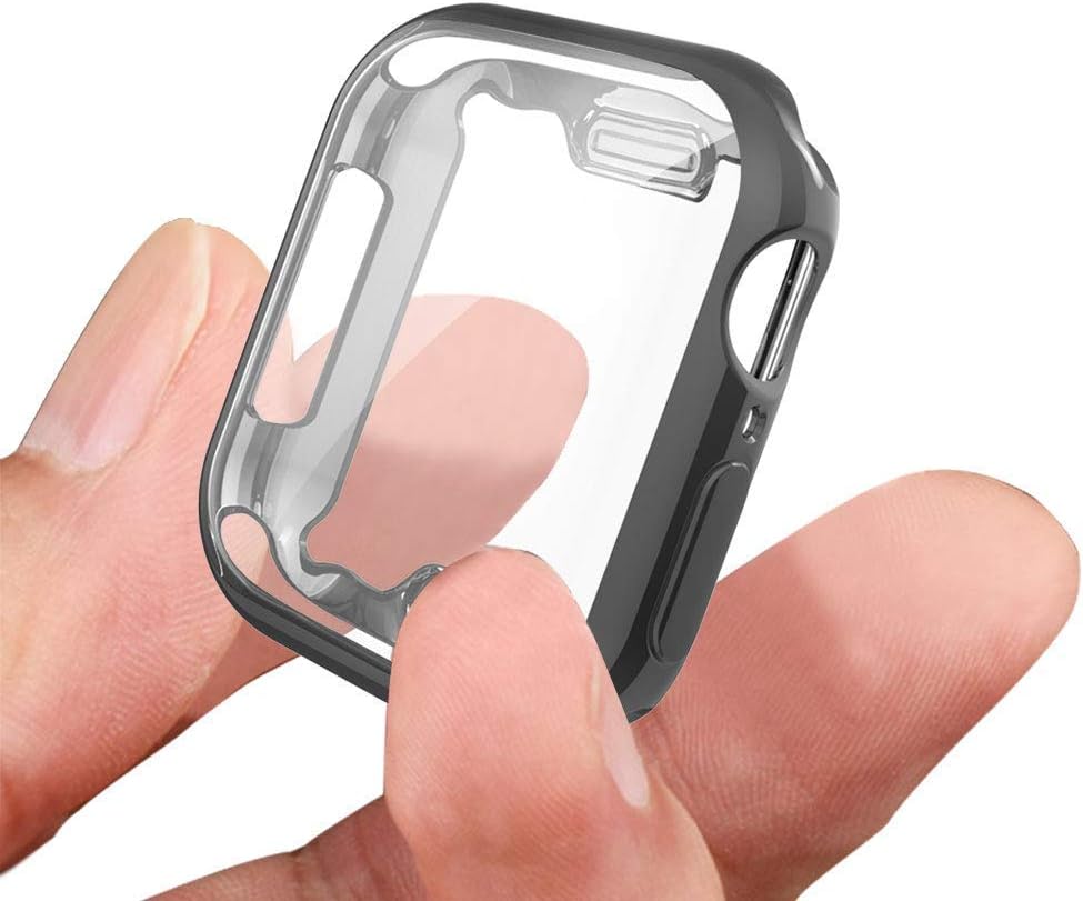 Apple Watch 40mm Case, KTcos TPU Screen Protector All-around Protective Case High Defination Clear Ultra-Thin Cover for Apple Watch Series 4 Smartwatch (40MM, Black)