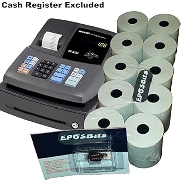 Eposbits - Caja registradora (10 rollos + 1 tinta): Amazon.es: Oficina y papelería