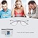 Occffy Blue Light Filter Computer Glasses for UV Blocking Anti Eyestrain Gaming Glasses Anti-Glare Protection for Men Women 6006 (Black Frame)