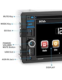 BOSS AUDIO BV9356 doble din 6.2 pulgadas pantalla táctil reproductor de DVD Receptor, mando a distancia inalámbrico