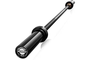 RITFIT Olympic Barbell 4ft/4.8ft/6ft - 2 Inch Weight Bar for Strength Training, Weightlifting, Squat, Deadlift, Bench Press, Curl, Overhead Press - 350lbs/500lbs Capacity