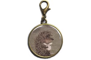 Waozshangu Handmade Hedgehog In The Fog Silver Lobster Clasp Zipper Pull Fashion Cute Animal Time Gem Glass Zipper Pull For W
