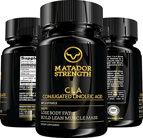 CLA Conjugated Linoleic Acid Weight Loss Supplement - Fat Burner, Metabolism and Muscle Tone, Appetite Control and Suppressant, Plant-Derived, Non-GMO, Non-Stimulating, Safflower Oil, 60 Softgels