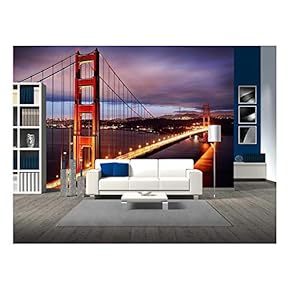 BRAND_NAMENight Scene with Golden Gate Bridge and San Francisco Lights