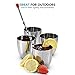 FineDine Unbreakable Stainless-Steel Drinking Glasses, Mirror Polished BPA-Free Curved Silhouette for Comfortable Grip, Space-Saving Cocktail Glasses, Chilling Effect. Beer and Cocktails, 12 Oz 4 Pack