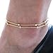 SusenstoneGold Double Foot Chain Anklet Ankle Bracelet Barefoot Beach Foot Jewelry