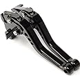 ESPEEDMTC Compatible with Triumph Bonneville T100 T120 2016-2023 Modified CNC Aluminum Alloy 6-Stage Adjustable Short Brake Clutch Lever Accessories (Black)