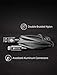 Syde ARMOR Lightning Cable with Kevlar Core, Apple Certified Double-Nylon Braided Fast Charging Cable Built to Military Specifications for iPhone, iPad & iPod (Gray, 5 Feet)