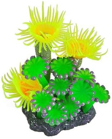 Yellow Green Purple Resin Coral Aquarium Fish Tank Landscape Decoration Glow Simulation Animal Plants Ornament no.22