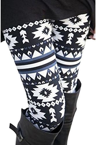 Fashion Women Warm Snowflake Knitted Printed Stretchy Leggings Winter Spring Cotton Stockings Pants