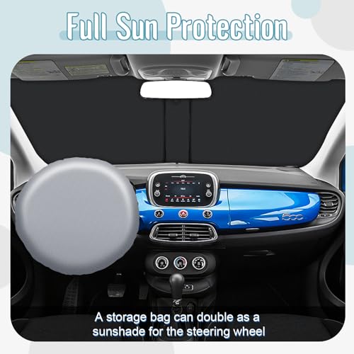 [Upgrade] CDEFG Compatible with Fiat 500X 2015-2025 Sunshade Covers Windshield Parasol Front Windshield Car Sunshade Accessories