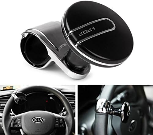 Black Silver Universal Car Steering Wheel Spinner Knob Auxiliary Booster Aid Control Handle Ball Grip Knob Turning Helper by Whats Hottest (Black)