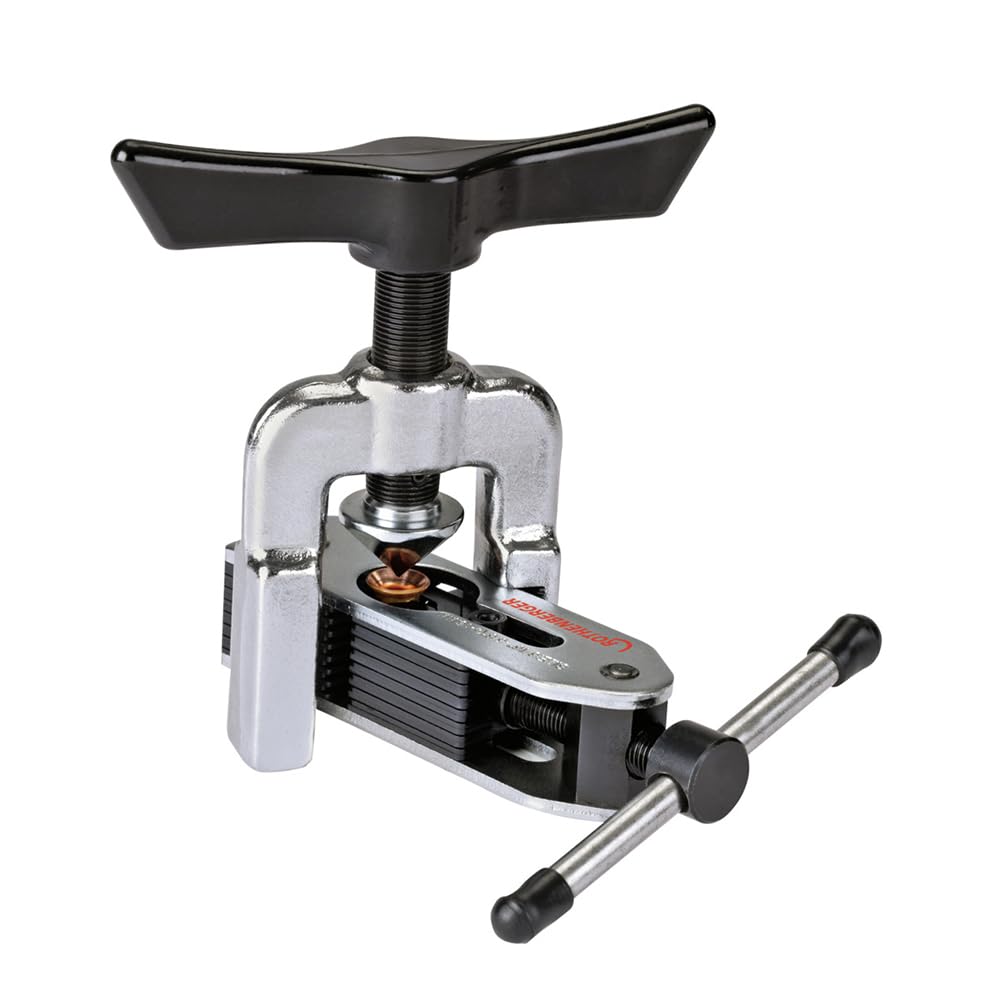 Rothenberger Universal Flange Device - Ideal for Refrigeration and Air Conditioning Pipes, Durable Construction - 4-16 mm / 3/16-5/8" - High Precision, Self-Centering Clamp - 222601