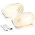 Lyridz Rechargeable Battery Night Light with Motion Sensor, Portable Mini Warm White LED Stick-on Closet Light, Adjustable Br