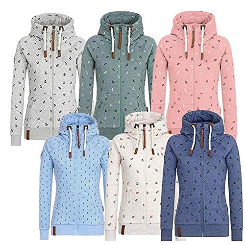 Newbestyle Jas dames sweatjack hoodie sweatshirt bovenstuk dames pullover capuchon pullover met ritssluiting - Image 4